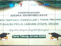 Perpisahan Siswa/Siswi Kelas IX SMP Negeri TU 1 Tana Tidung Tahun Pelajaran 2025/2026